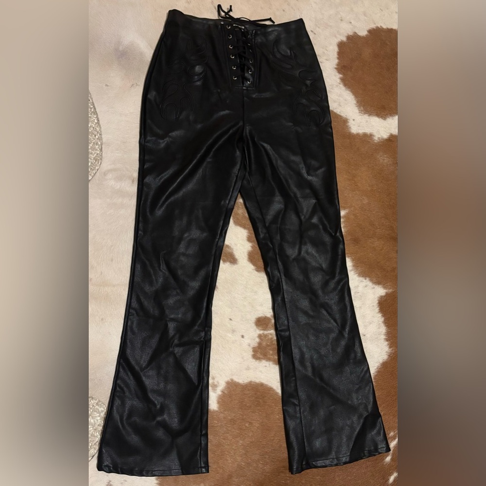 Vegan leather pants